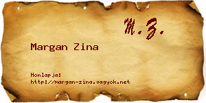 Margan Zina névjegykártya